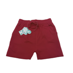 Short en molleton rouge — 6-9 mois