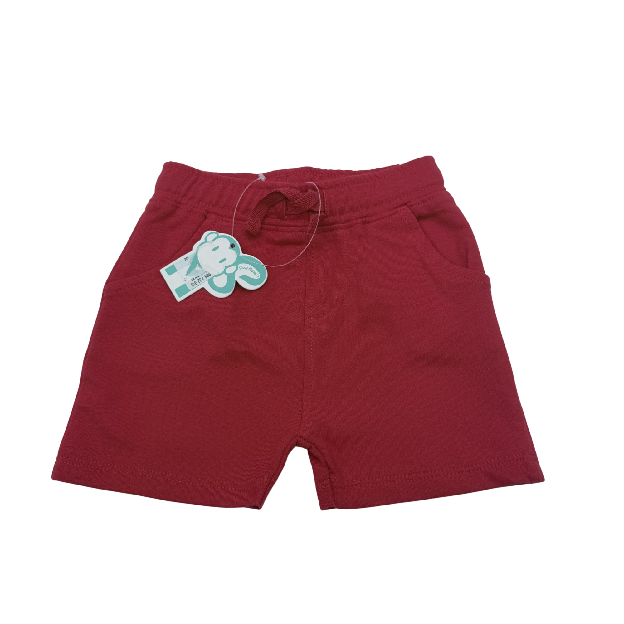 Short en molleton rouge — 6-9 mois