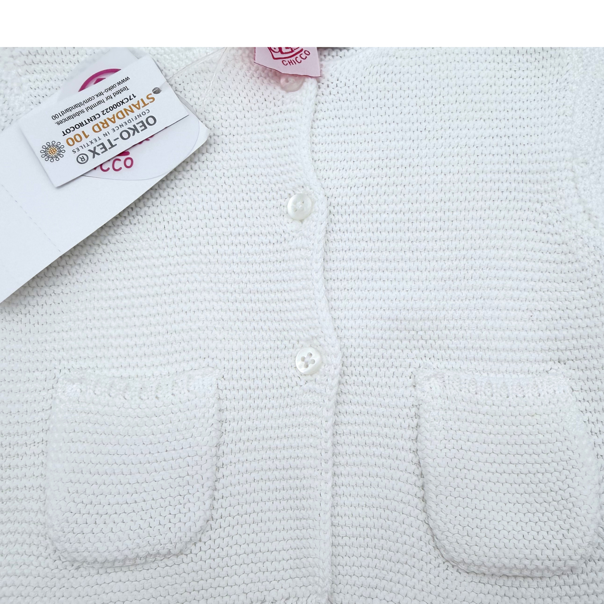 Gilet maille blanc — 6 mois