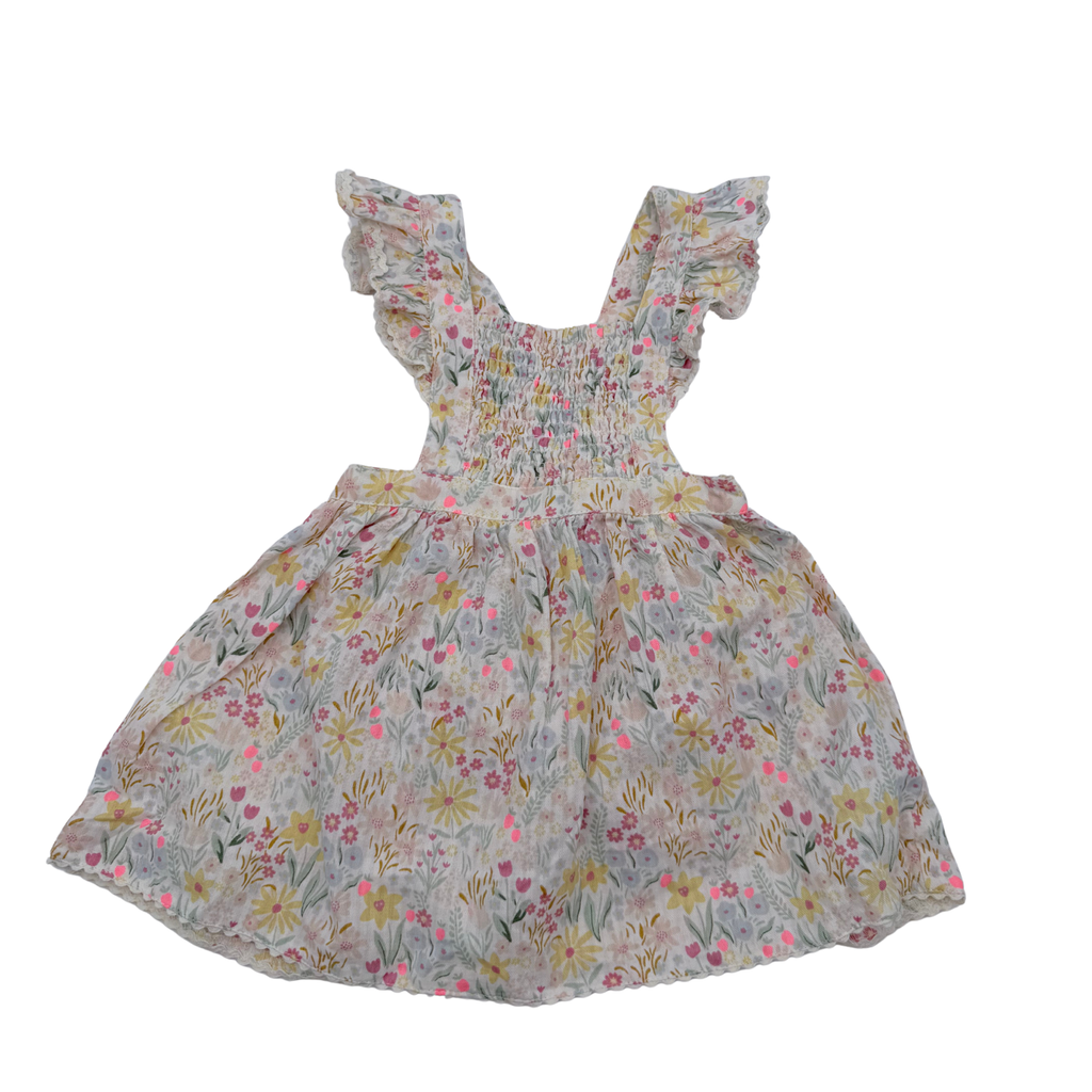 Robe bébé fleurie avec bloomer assorti - 12 mois