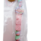 Attache-sucette personnalisée Noa rose pastel
