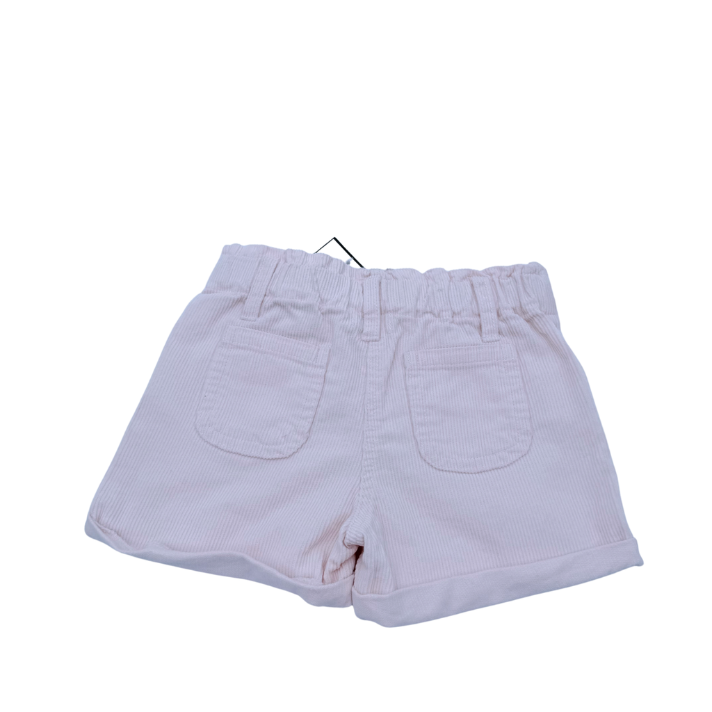 Short rose pâle en velours côtelé - 24 mois