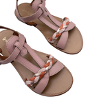 Sandales tressées rose poudré — 31