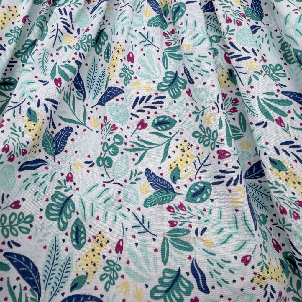Robe fleurie verte et bleue — 24 mois