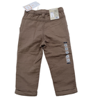Pantalon en gaze de coton taupe — 18 mois