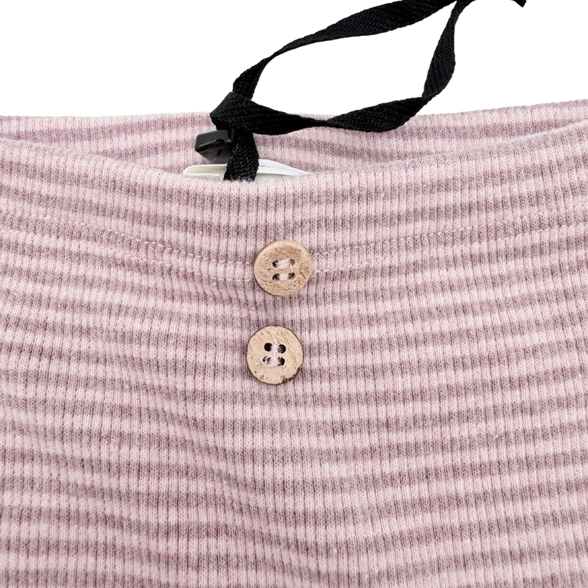 Legging rose rayé en maille côtelée - 1 mois