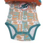 Lot de 3 bodies Miami Dolphins manches courtes — 6 mois