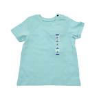 T-shirt turquoise texturé à poche – 36 mois