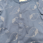 Lot de 3 pyjamas courts bébé à motifs baleines - 2-4 mois