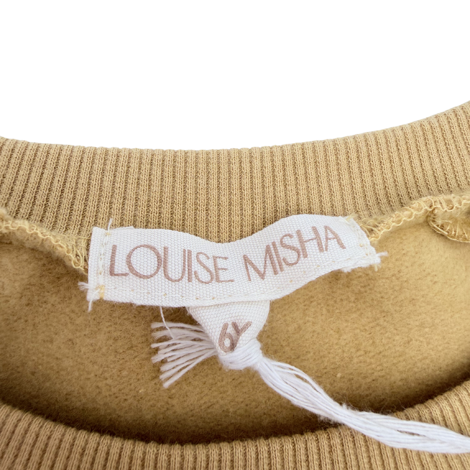 Sweat moutarde illustration texturée — 6 ans