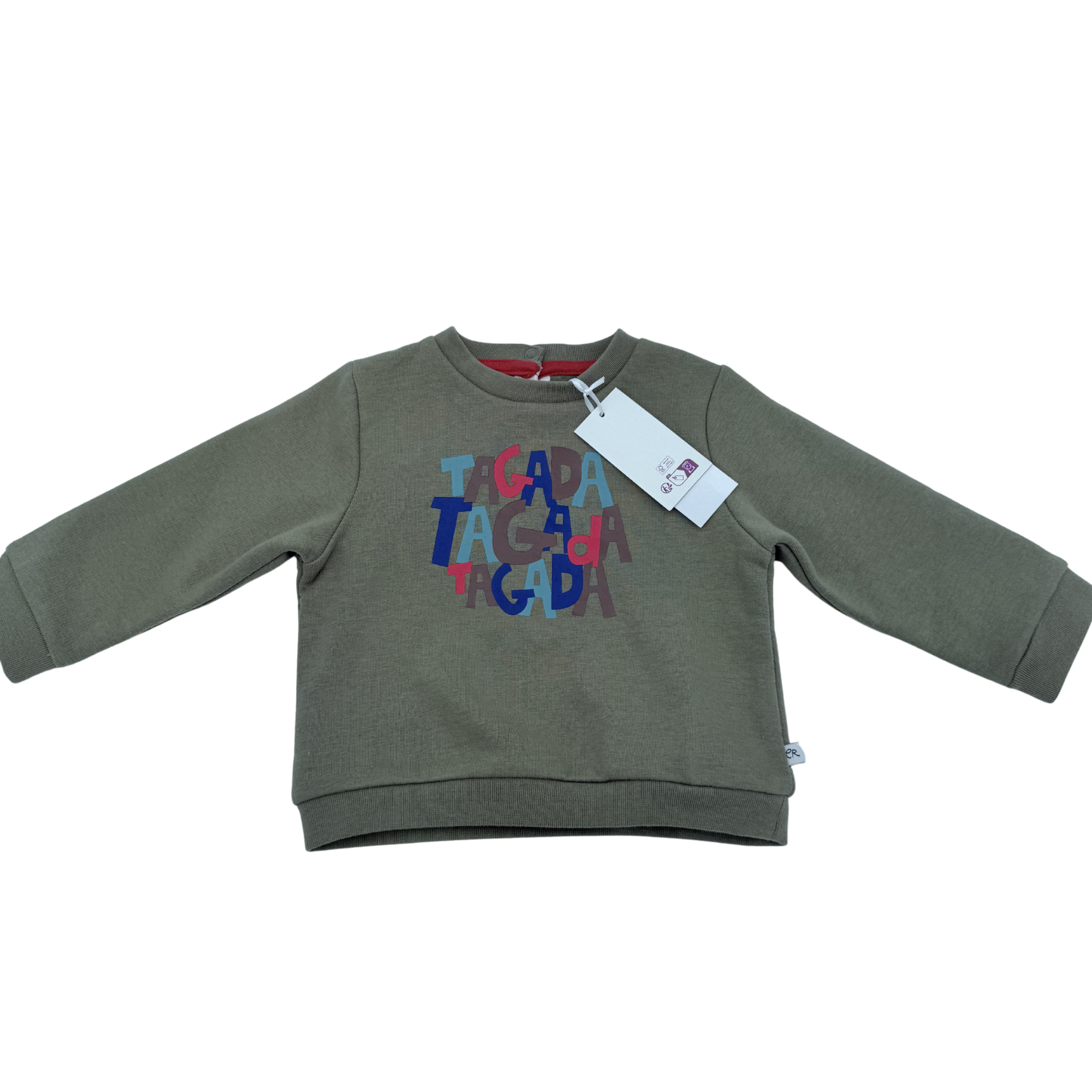 Sweat kaki “Tagada” — 12 mois