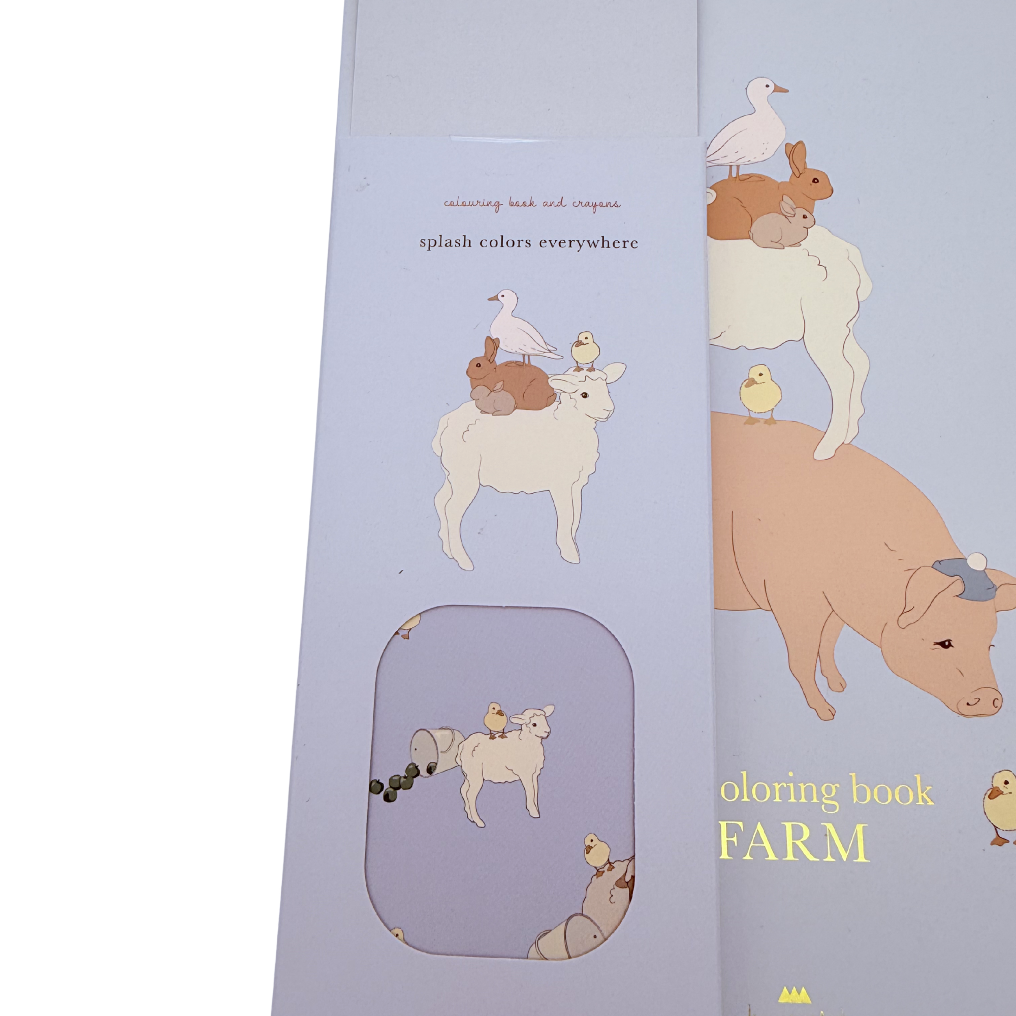 Livre de coloriage + crayons — Thème ferme