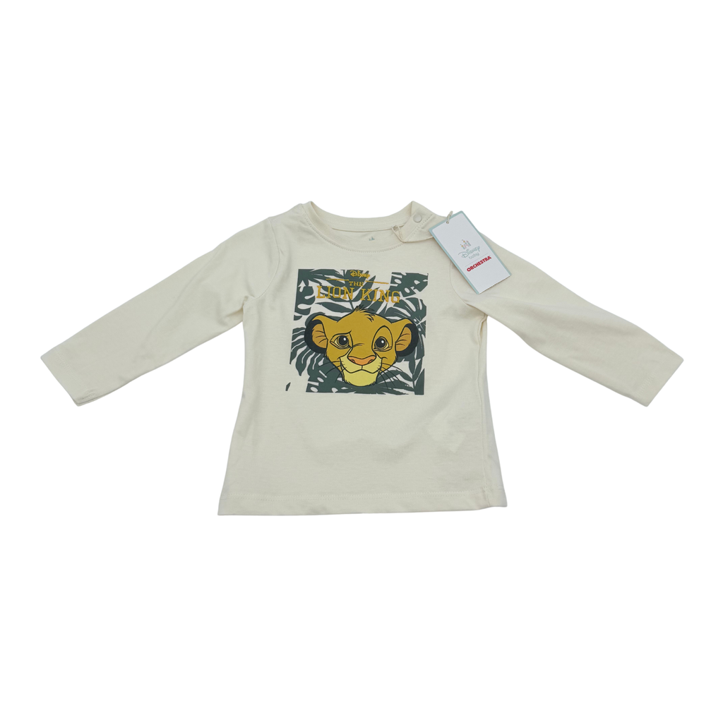 T-shirt bébé écru Le Roi Lion Simba - 12 mois