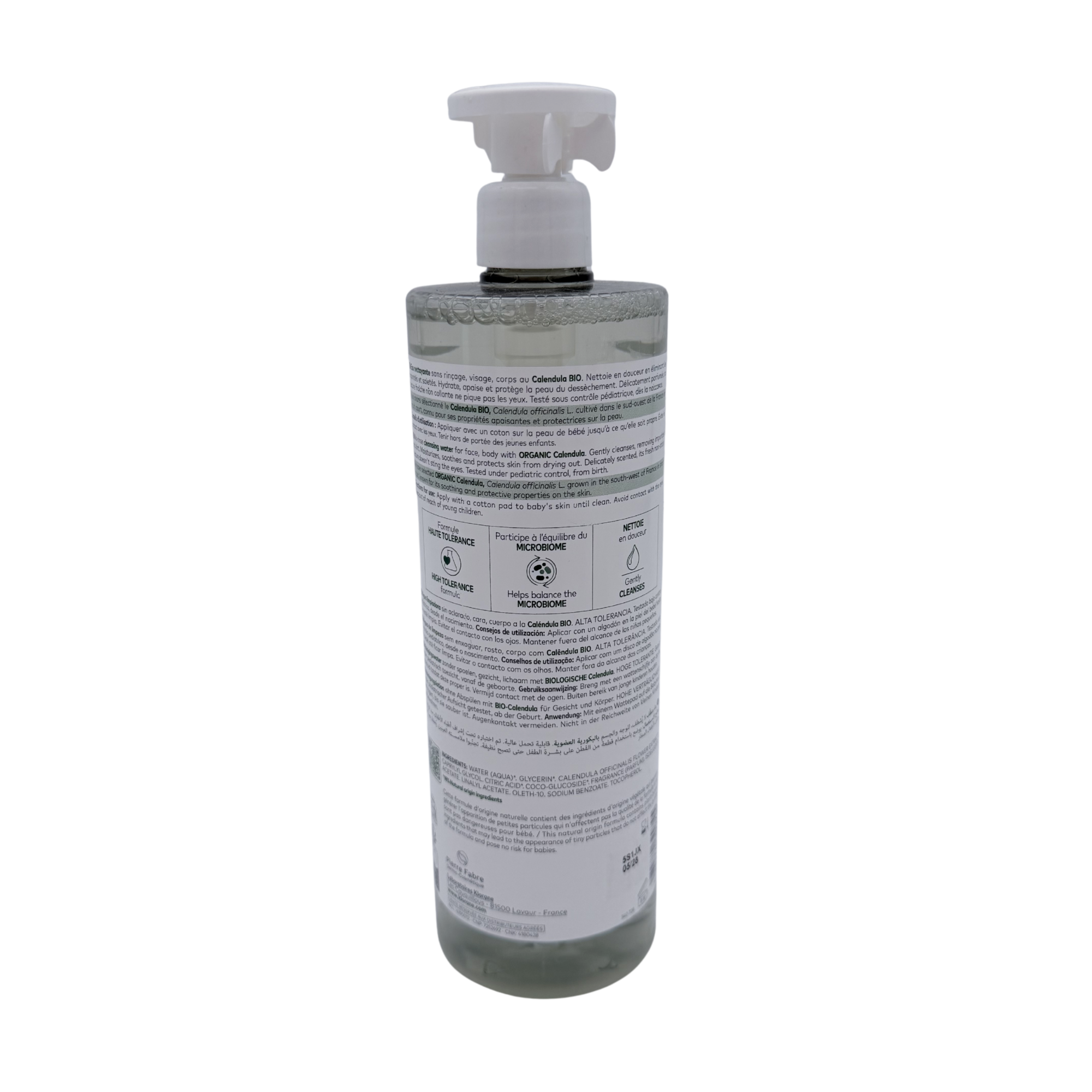 Eau nettoyante haute tolérance au calendula bio — 750 ml