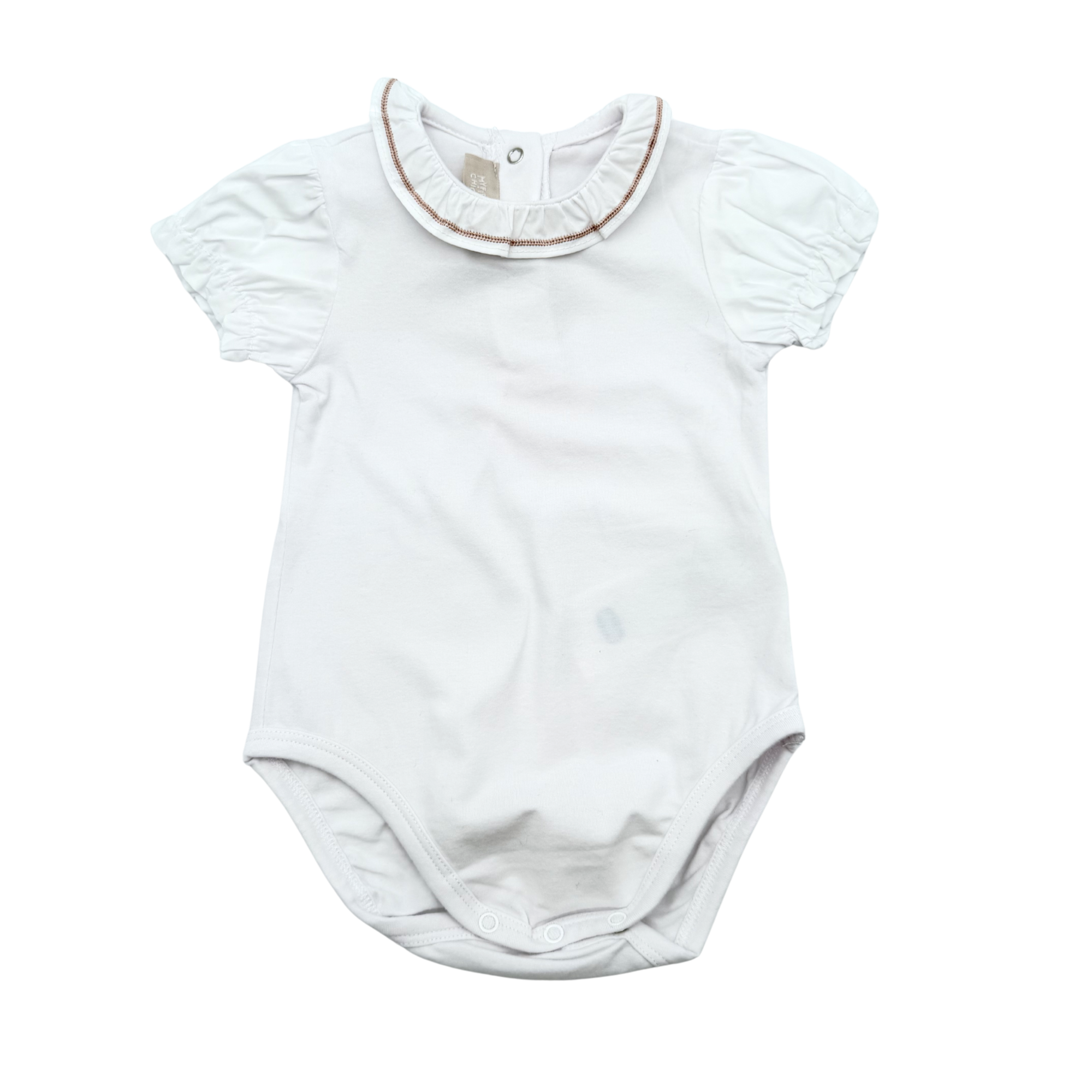 Body blanc col Claudine — 9 mois