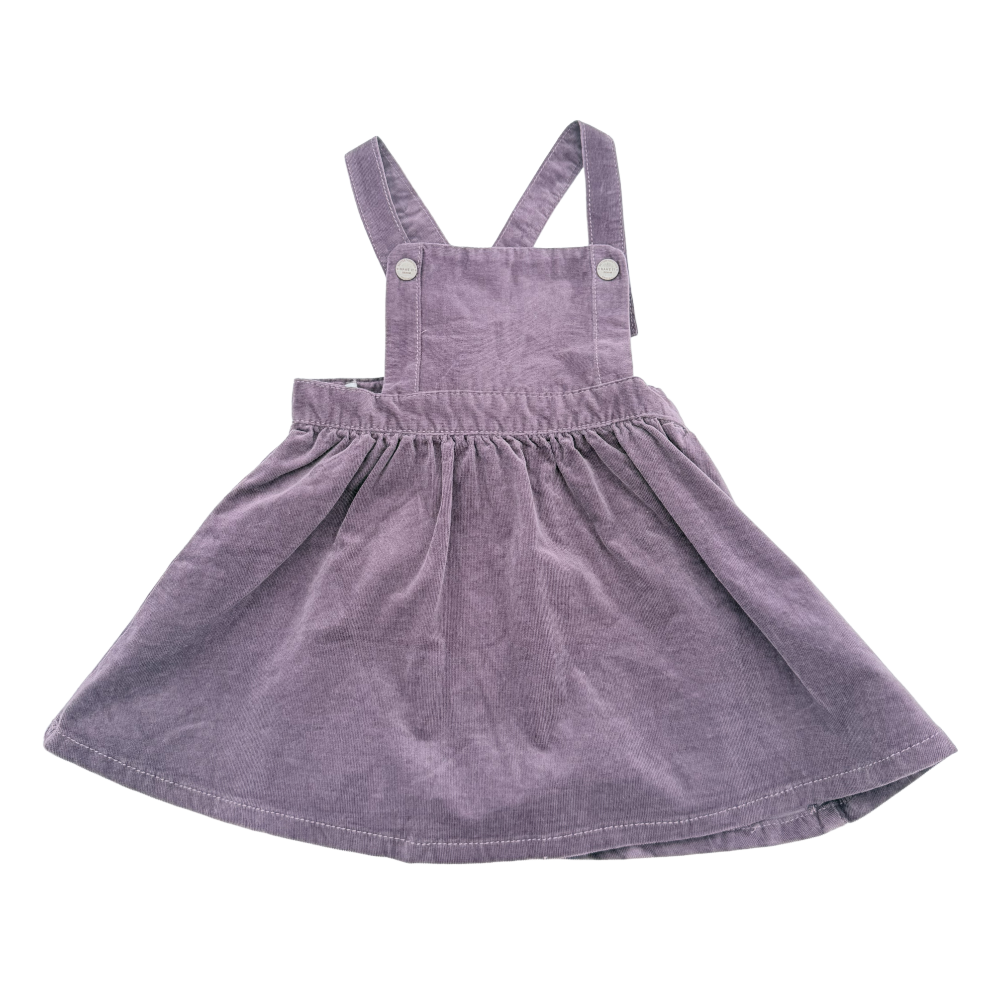Robe chasuble velours mauve — 6-9 mois