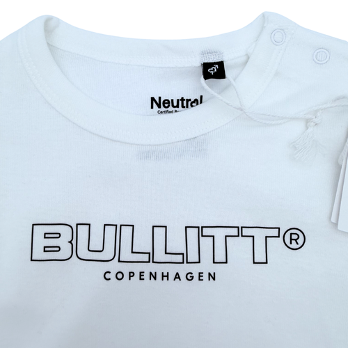 Body manches longues blanc logo Bullitt® Copenhagen — 3 mois