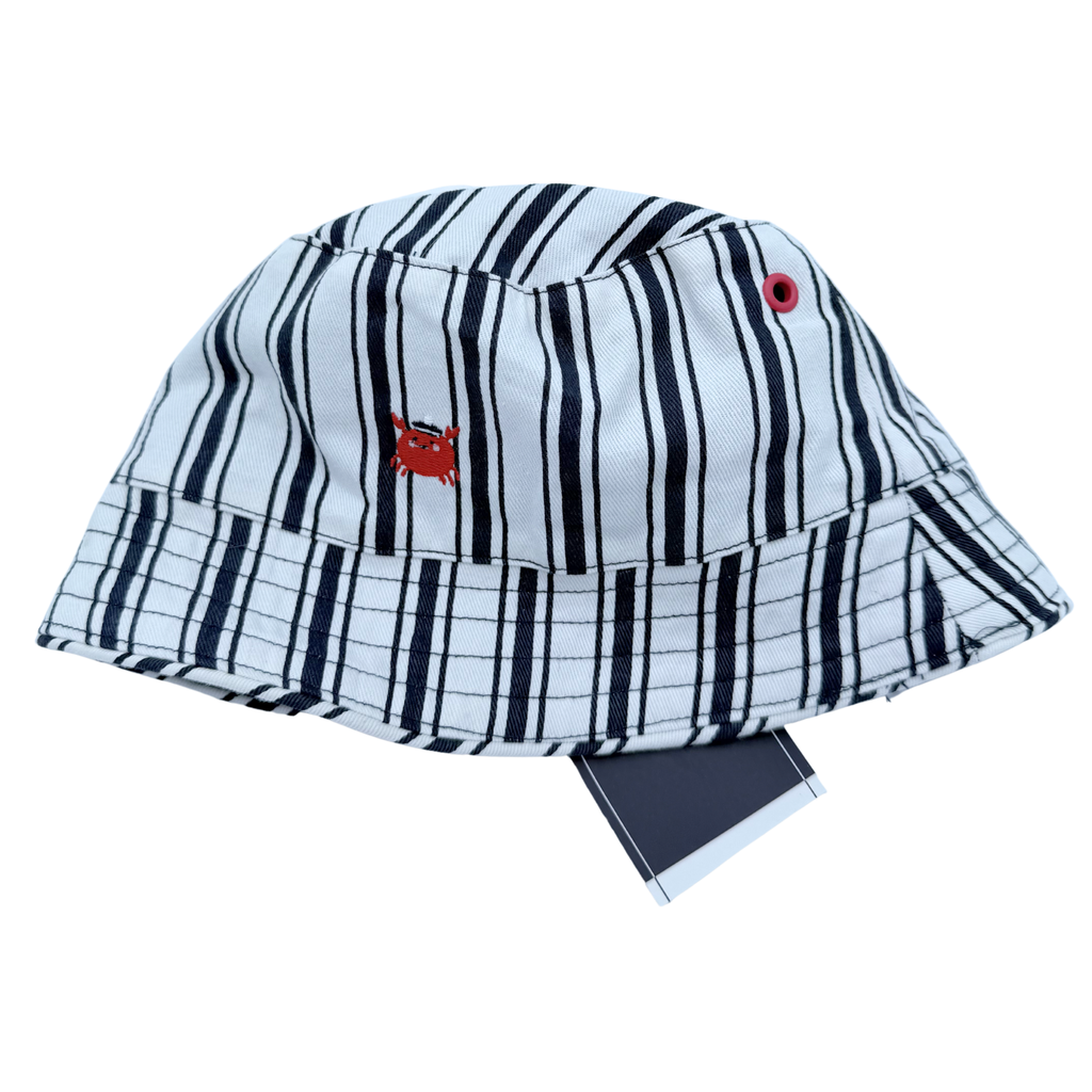 Bob reversible rayé crabe — 12-18 mois