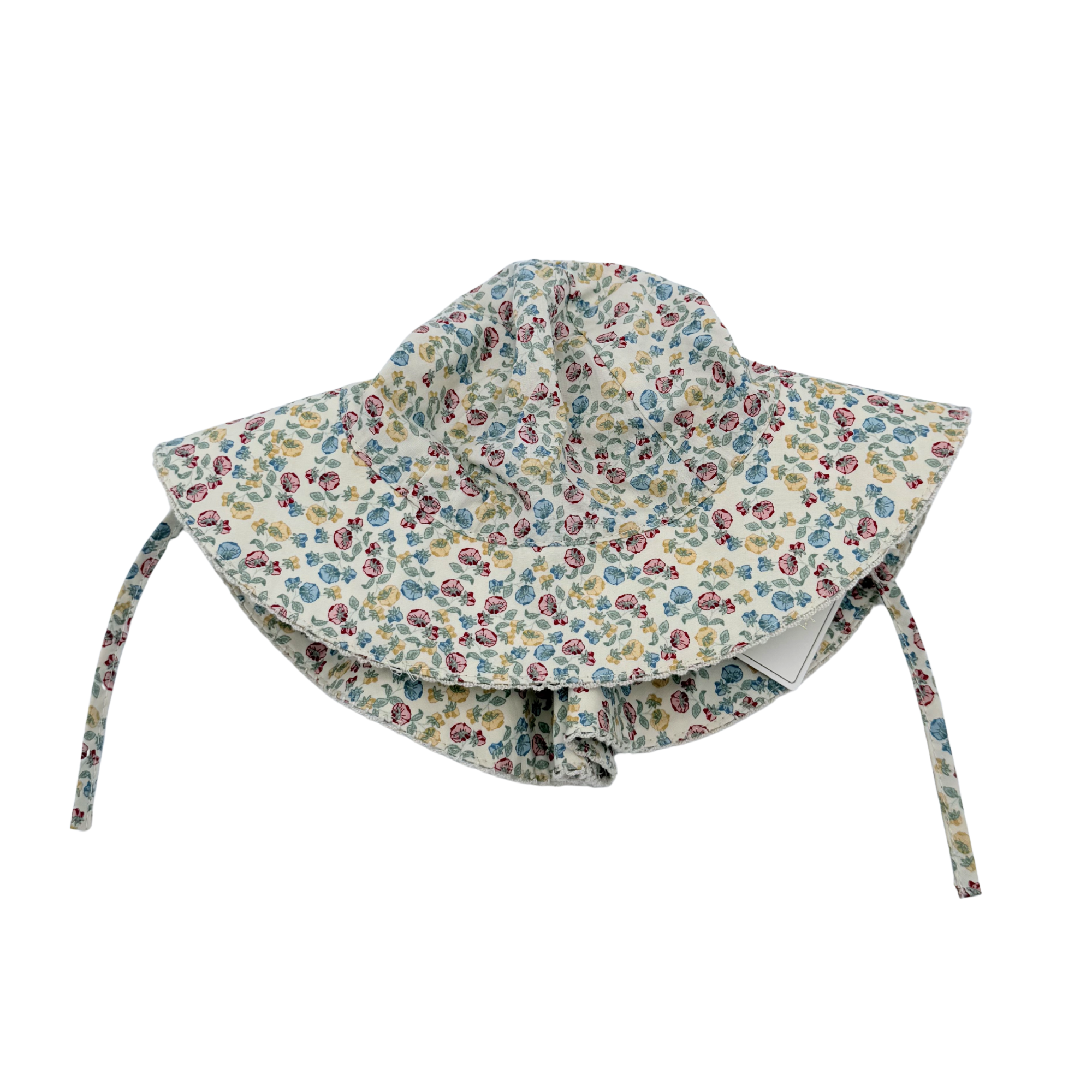 Chapeau bébé fleuri à nouer — 3-6 mois