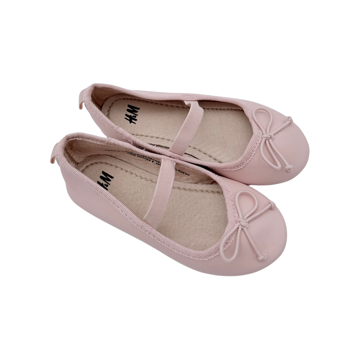 Ballerines fille rose poudré à nœud – 24
