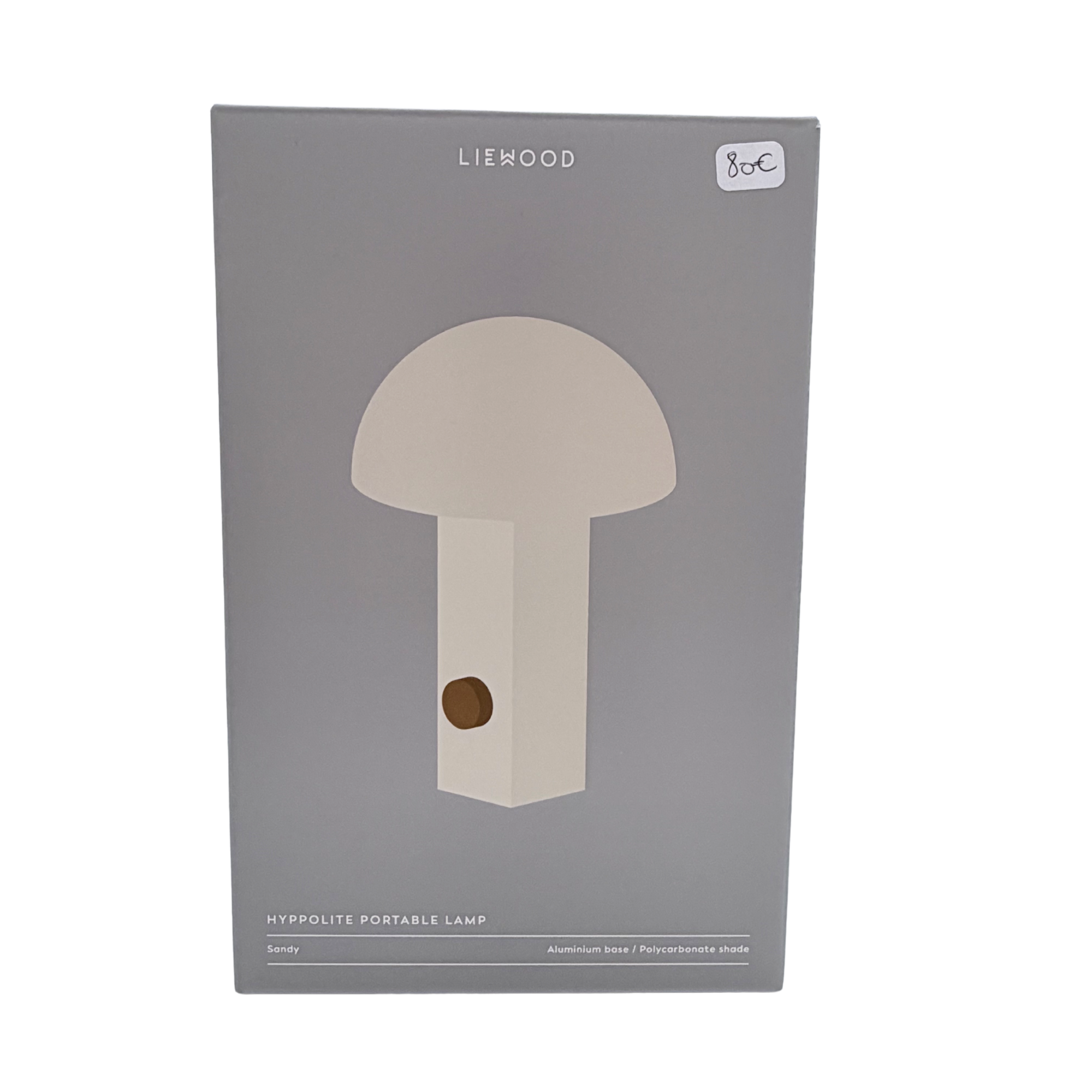 Veilleuse portable beige champignon — 23 cm