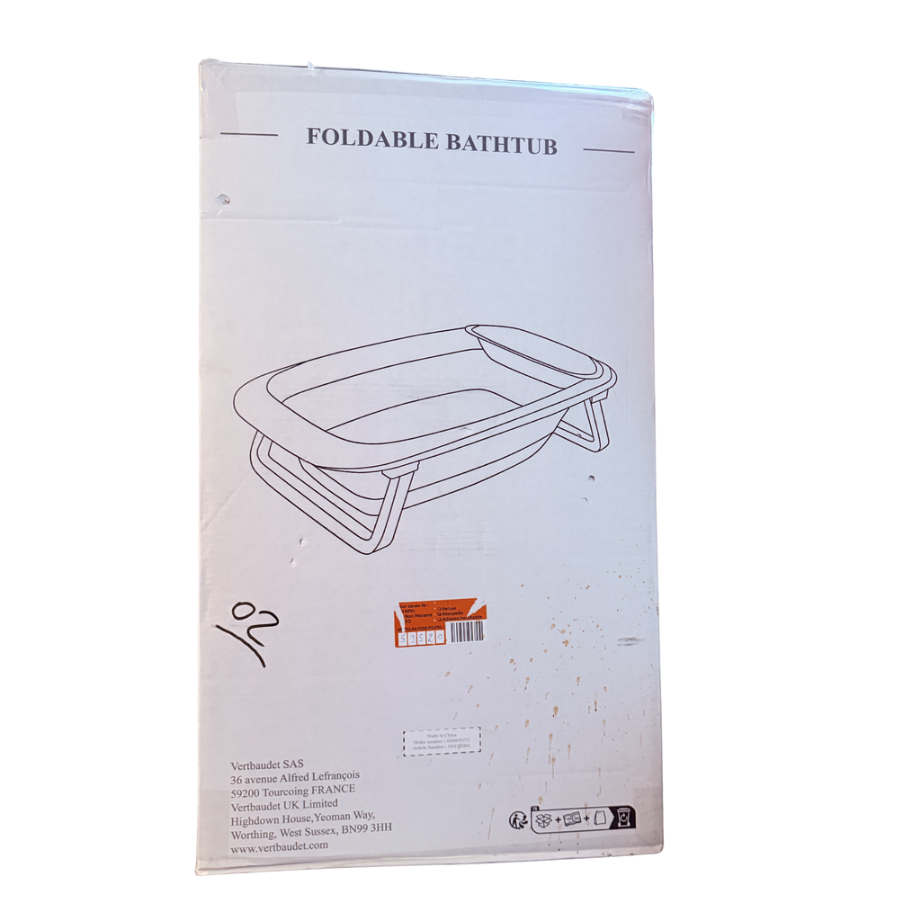 Baignoire pliable — blanche et bleue