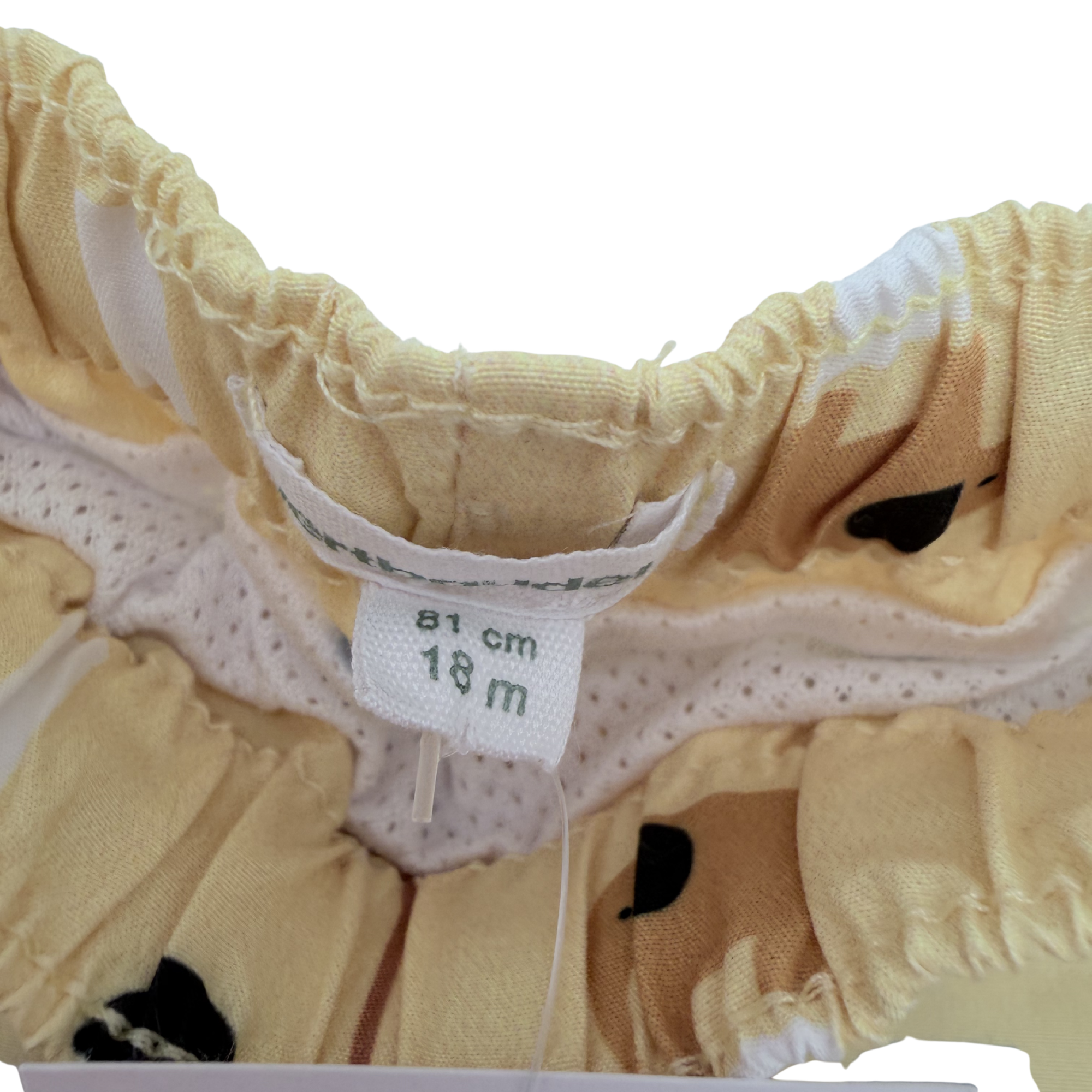 Short de bain jaune imprimé — 18 mois
