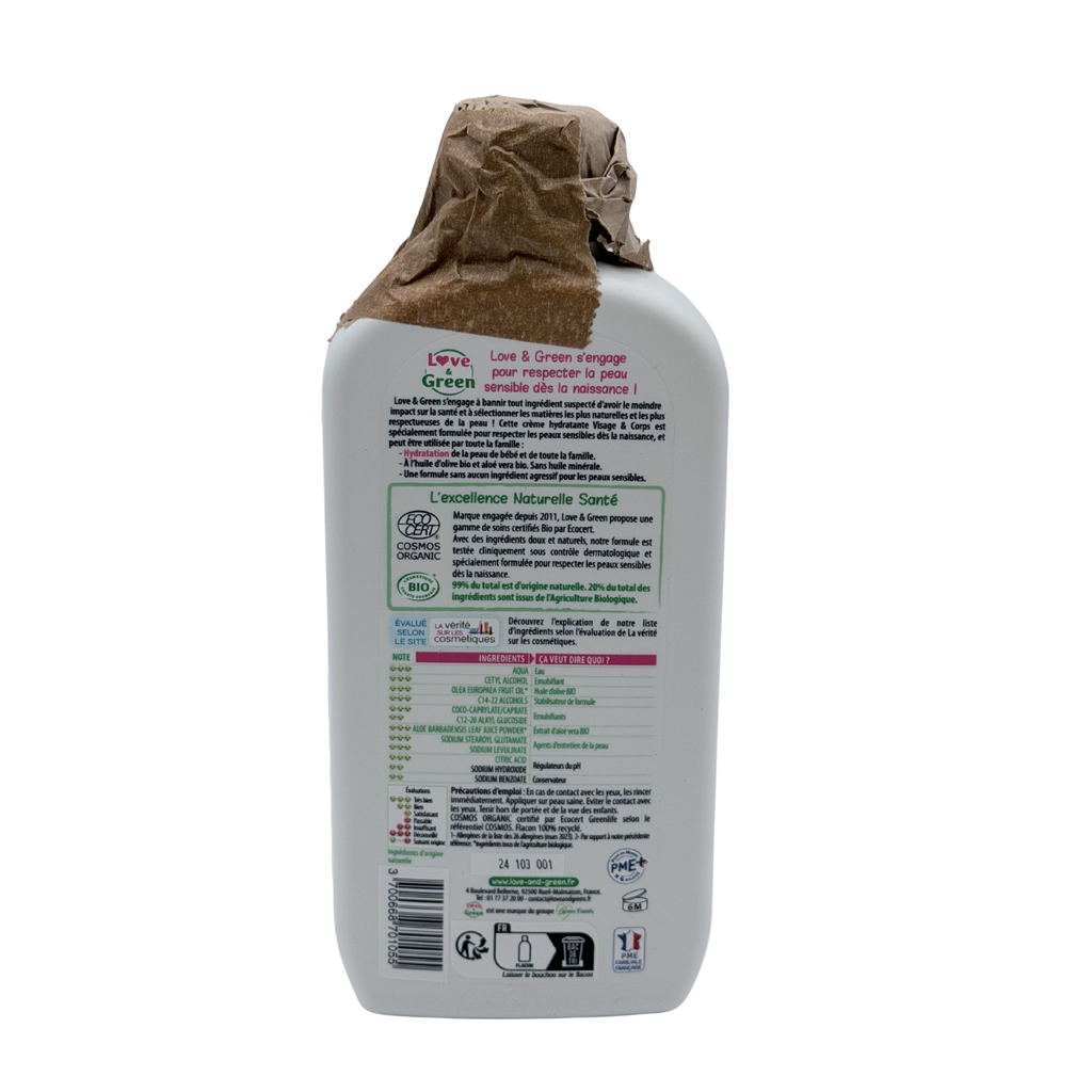Crème hydratante visage & corps — Bio 500 ml