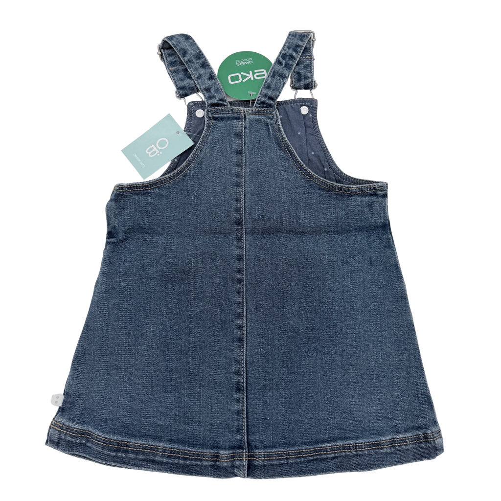 Robe salopette en jean — 12 mois