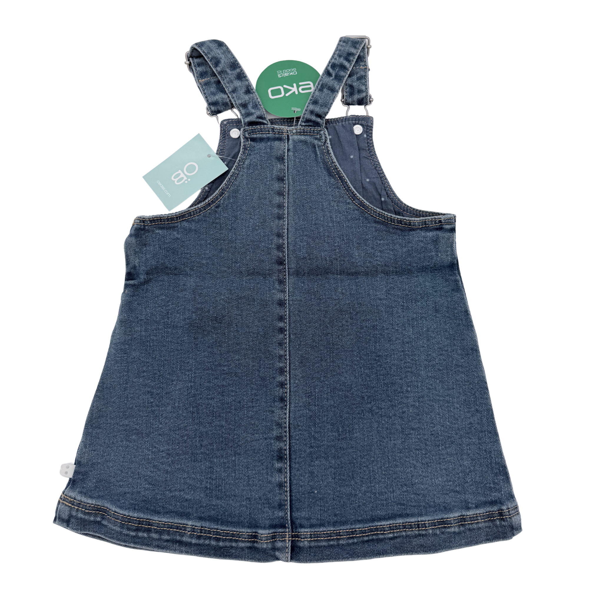 Robe salopette en jean — 12 mois