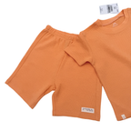 Ensemble orange en maille gaufrée — 12-18 mois
