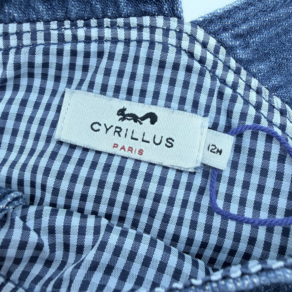Salopette en jean bleu — 12 mois