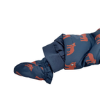 Doudoune bleu marine à motifs renards - 3 mois
