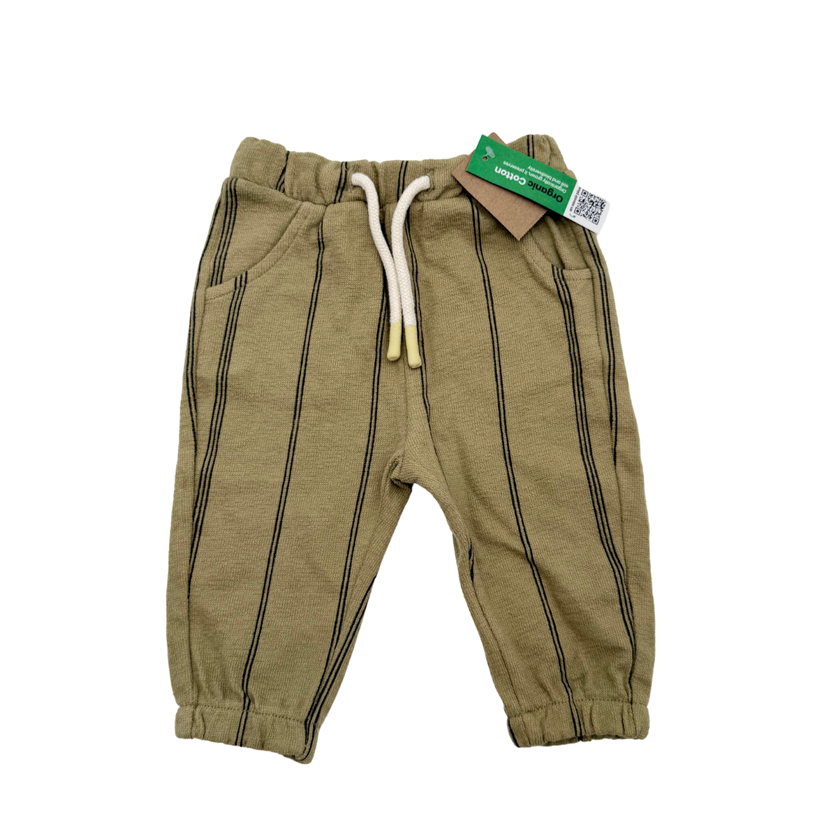 Pantalon bébé rayé - 6 mois