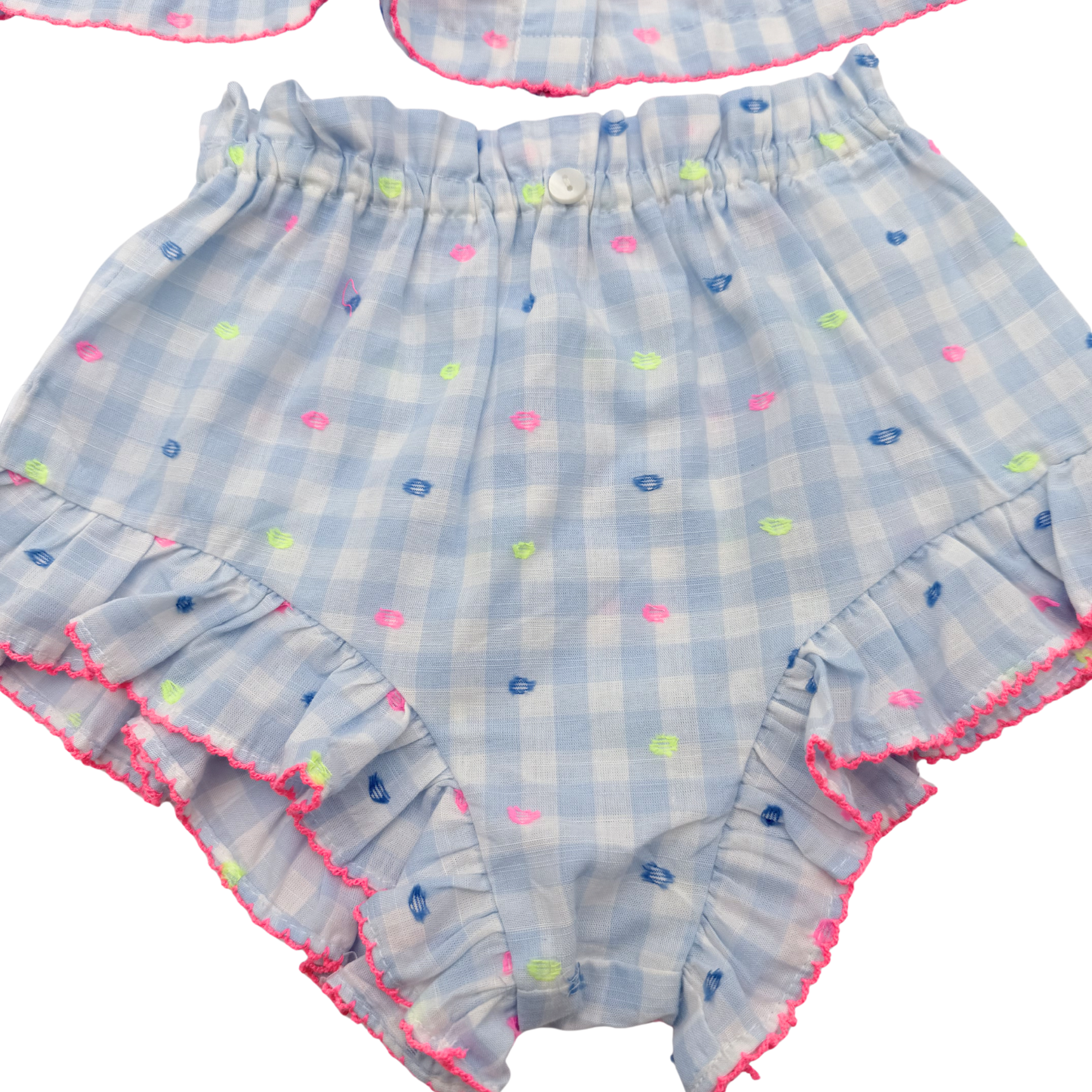Ensemble blouse et bloomer à carreaux – 18 mois