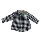 Chemise à carreaux bleu marine et blanc — 12 mois