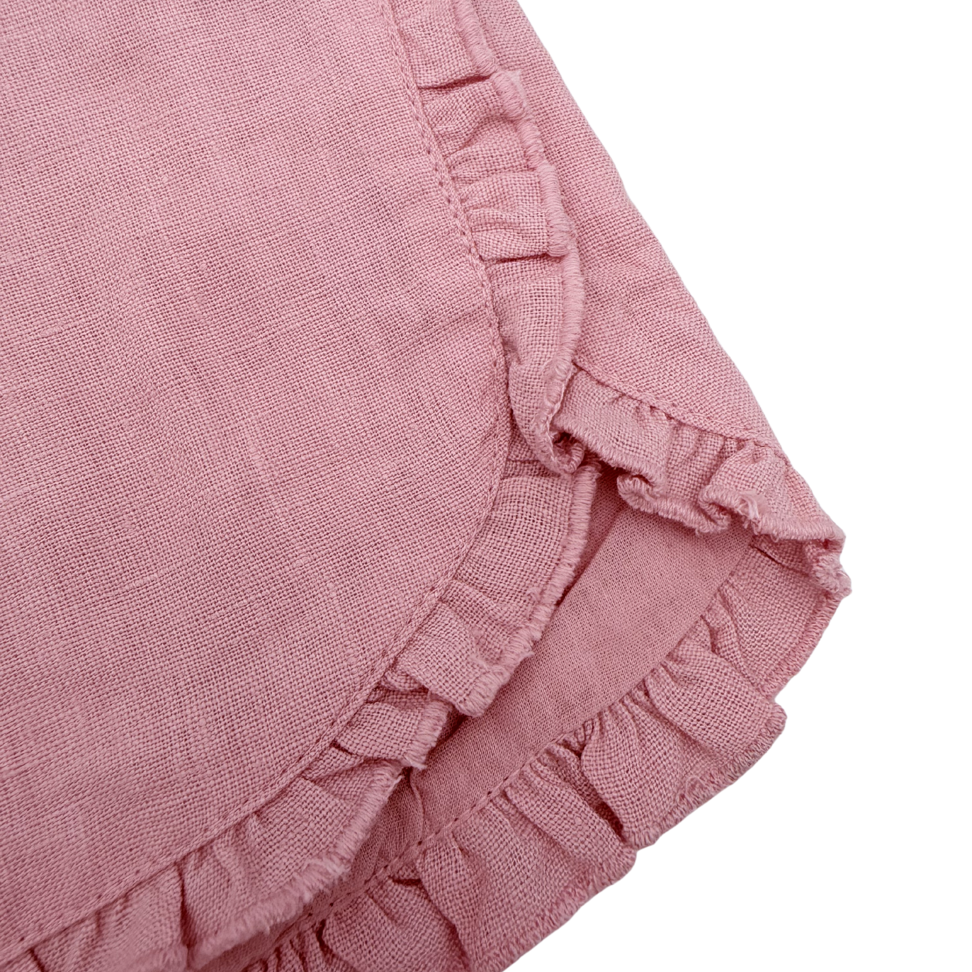Short lin rose à volants — 3 ans