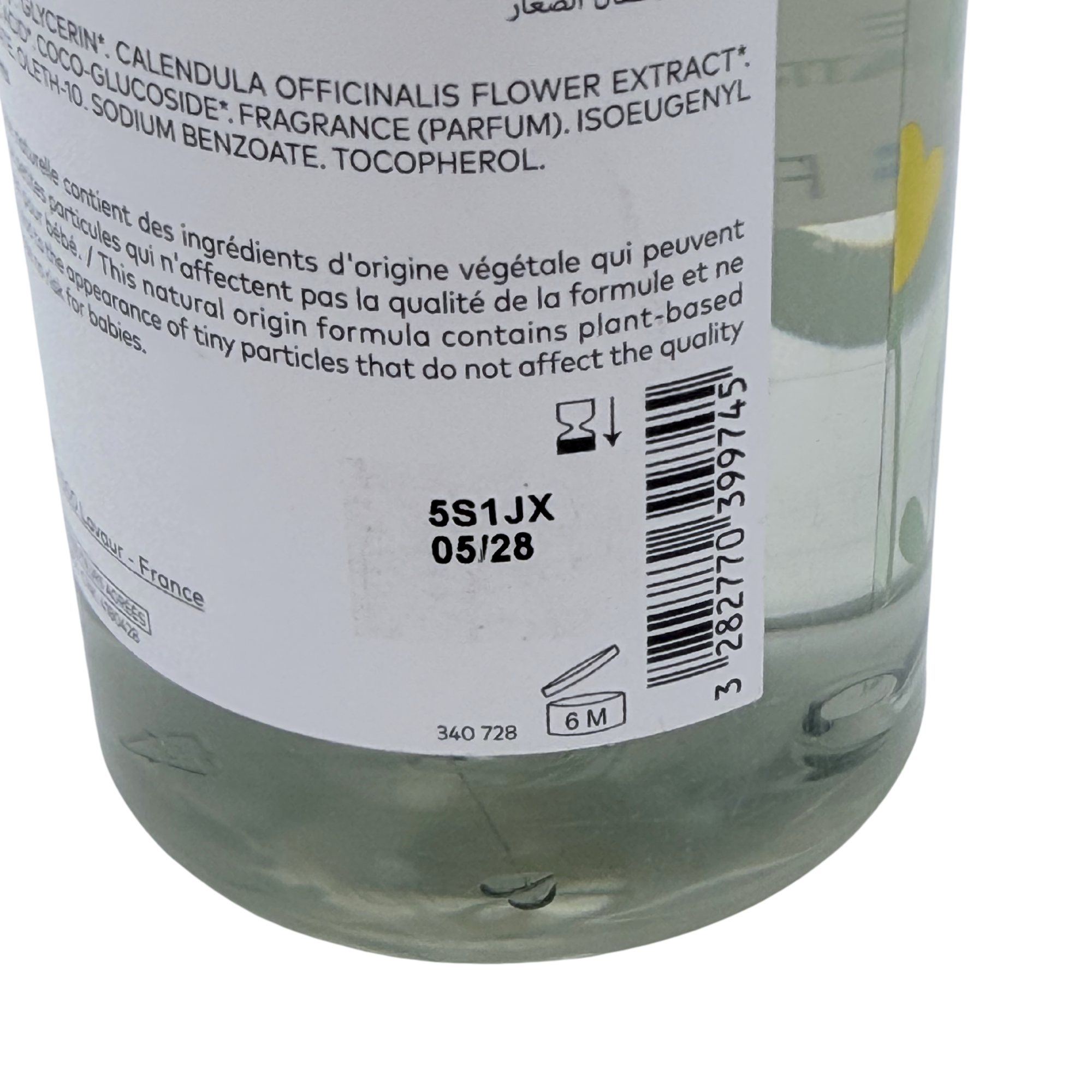 Eau nettoyante haute tolérance au calendula bio — 750 ml