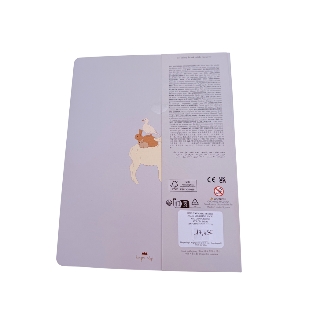 Livre de coloriage + crayons — Thème ferme