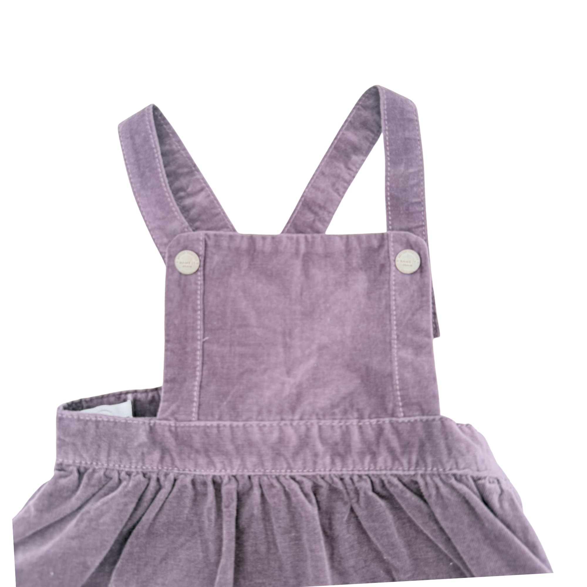 Robe chasuble velours mauve — 6-9 mois