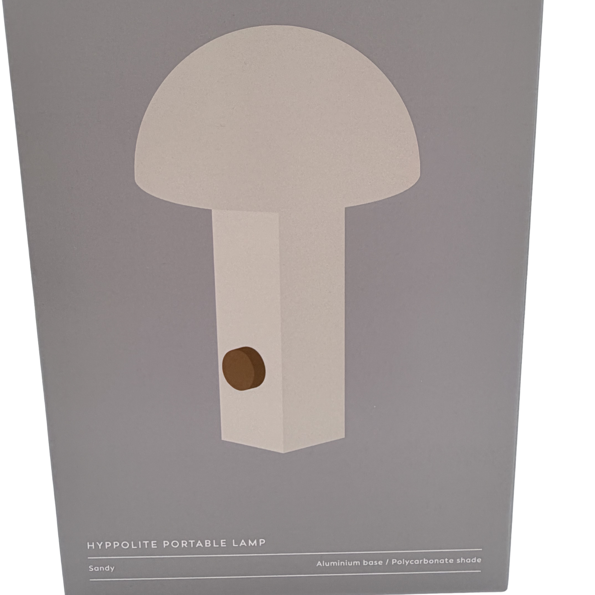 Veilleuse portable beige champignon — 23 cm