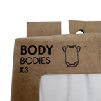 Lot de 3 bodies manches courtes blancs — 18 mois
