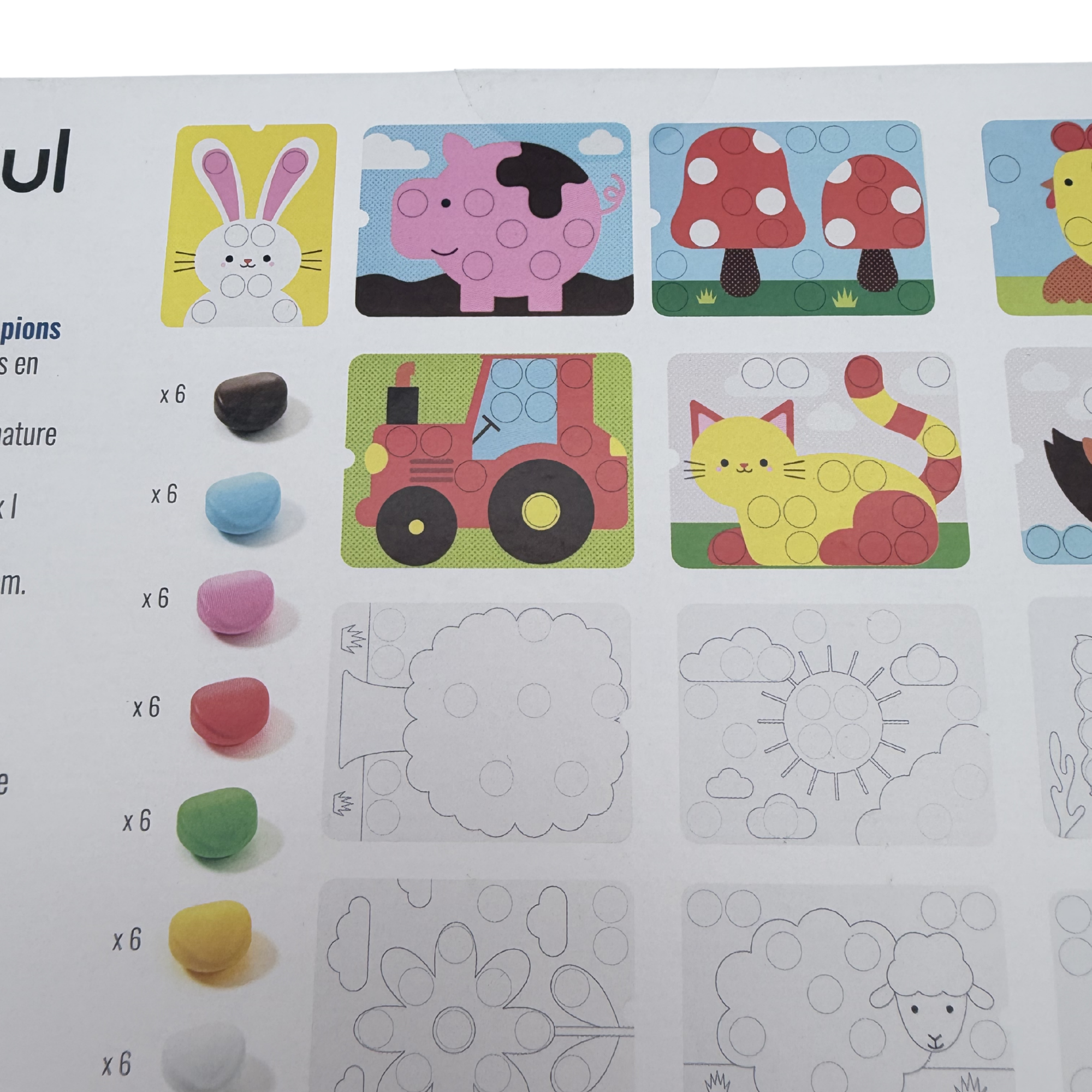 Jeu de pions éducatif animaux — 42 pièces