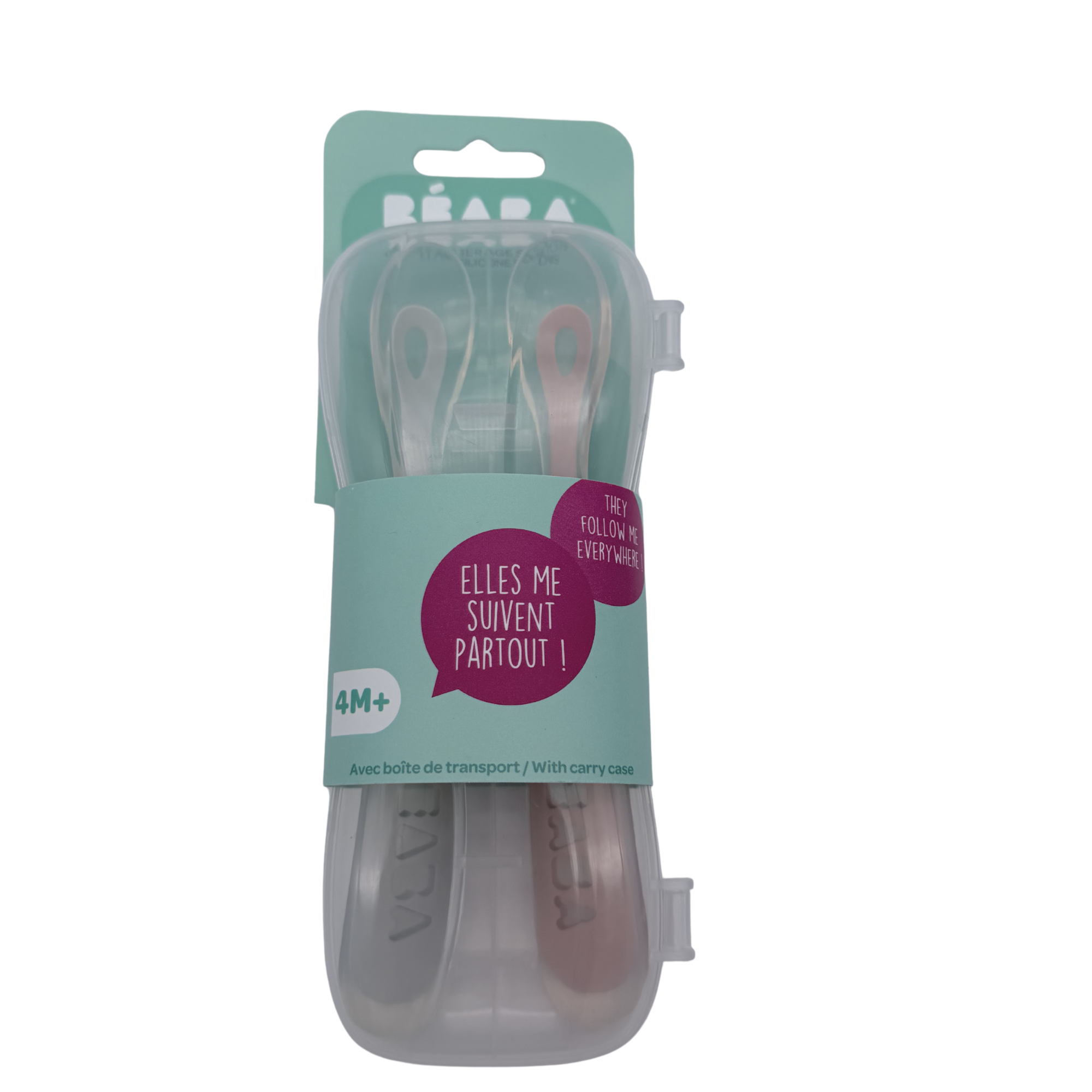 Cuillères bébé avec boîte de transport 4 mois+