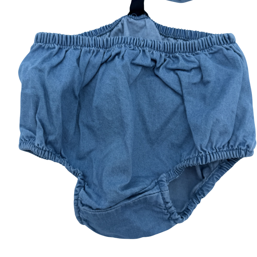 Robe en jean à volants avec bloomer — 18 mois