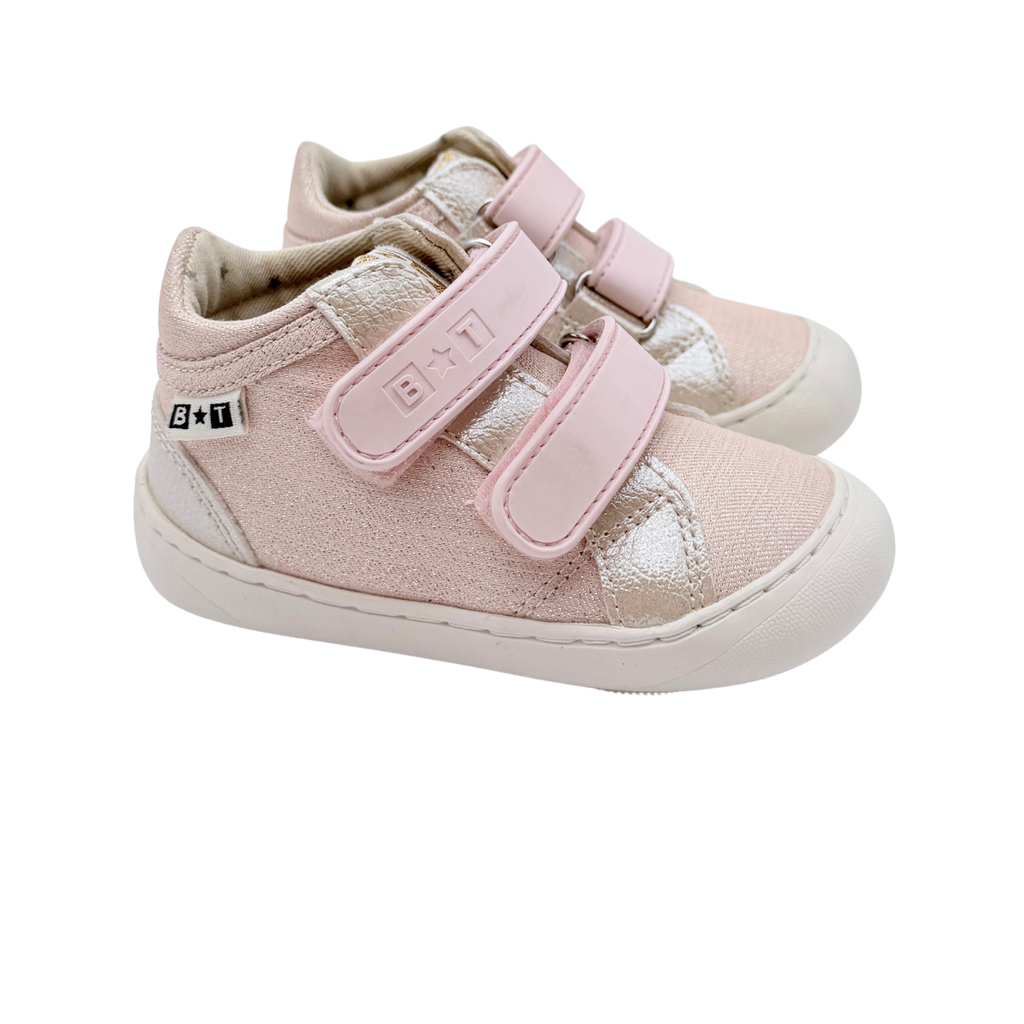 Paire de bottillon barefoot  à scratch rose - 20
