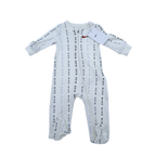 Pyjama écru blanc imprimé logo all-over — 6 mois