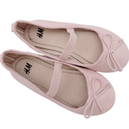 Ballerines fille rose poudré à nœud – 24