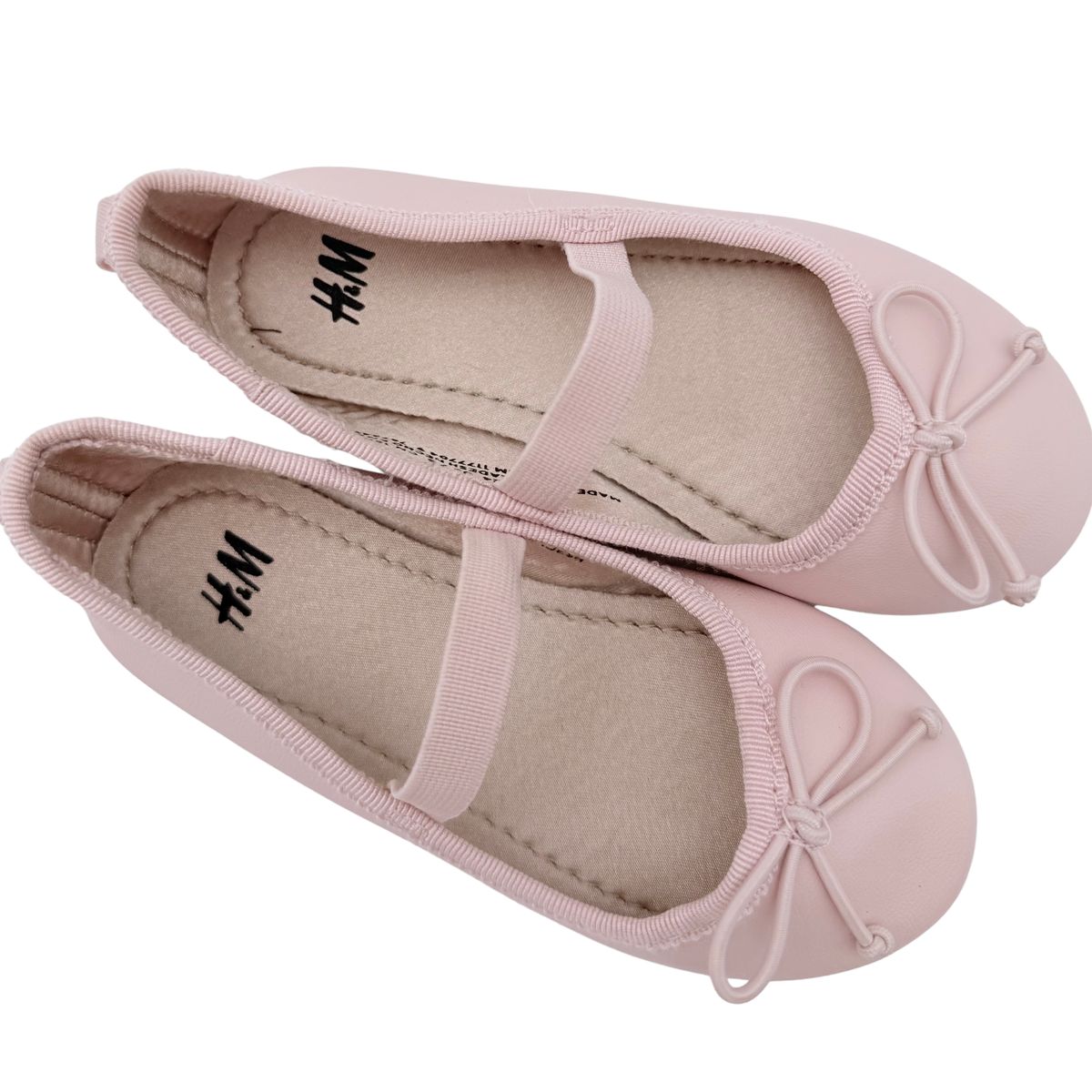 Ballerines fille rose poudré à nœud – 24
