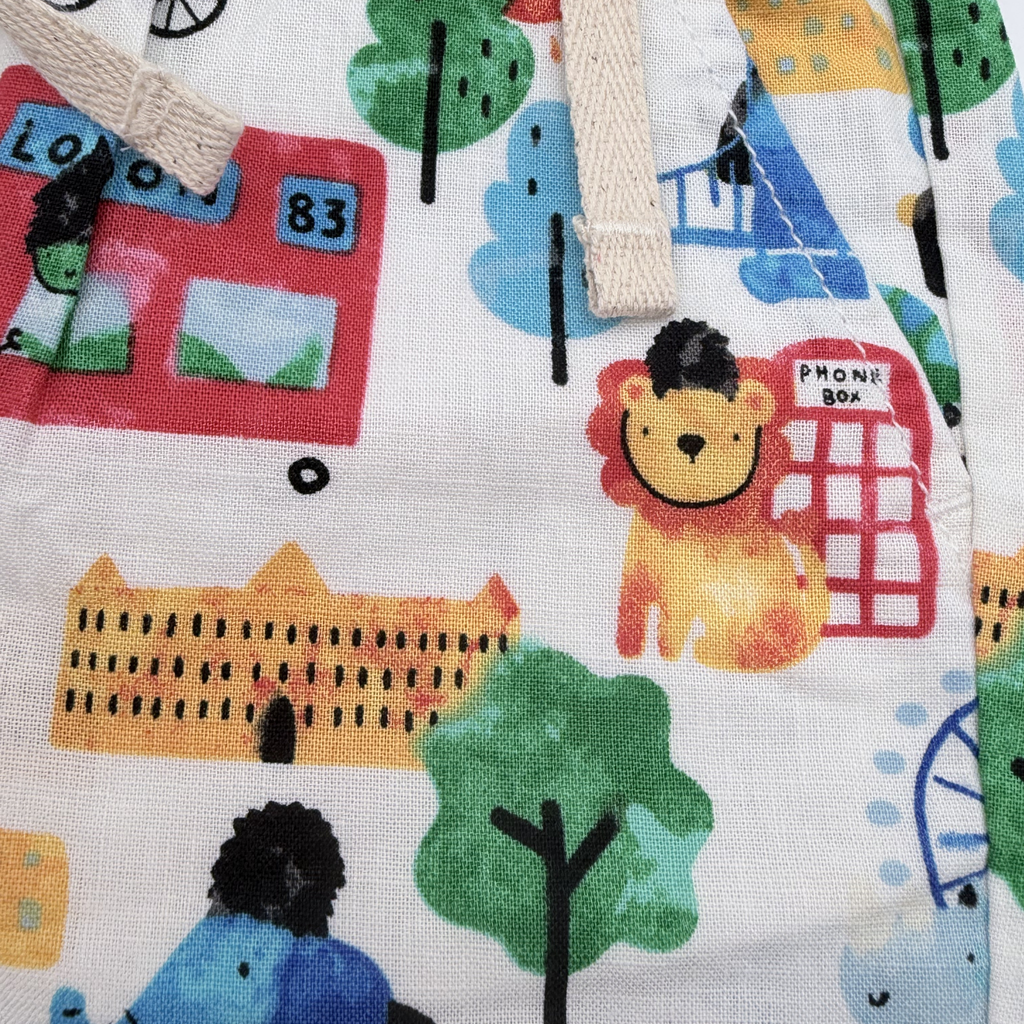 Short blanc imprimé Londres — 12-18 mois